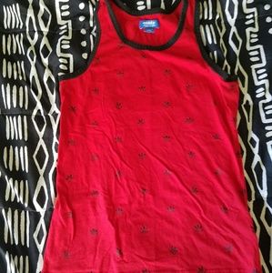 Mens Red Adidas Tank Top
